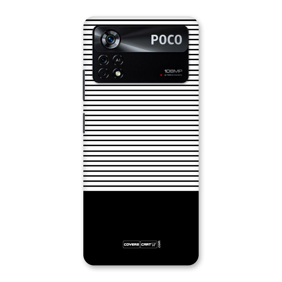 Classy Black Stripes Back Case for Poco X4 Pro 5G