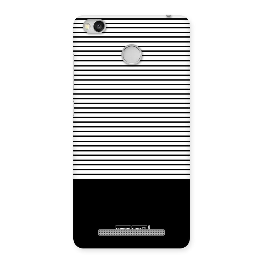 Classy Black Stripes Back Case for Redmi 3S Prime