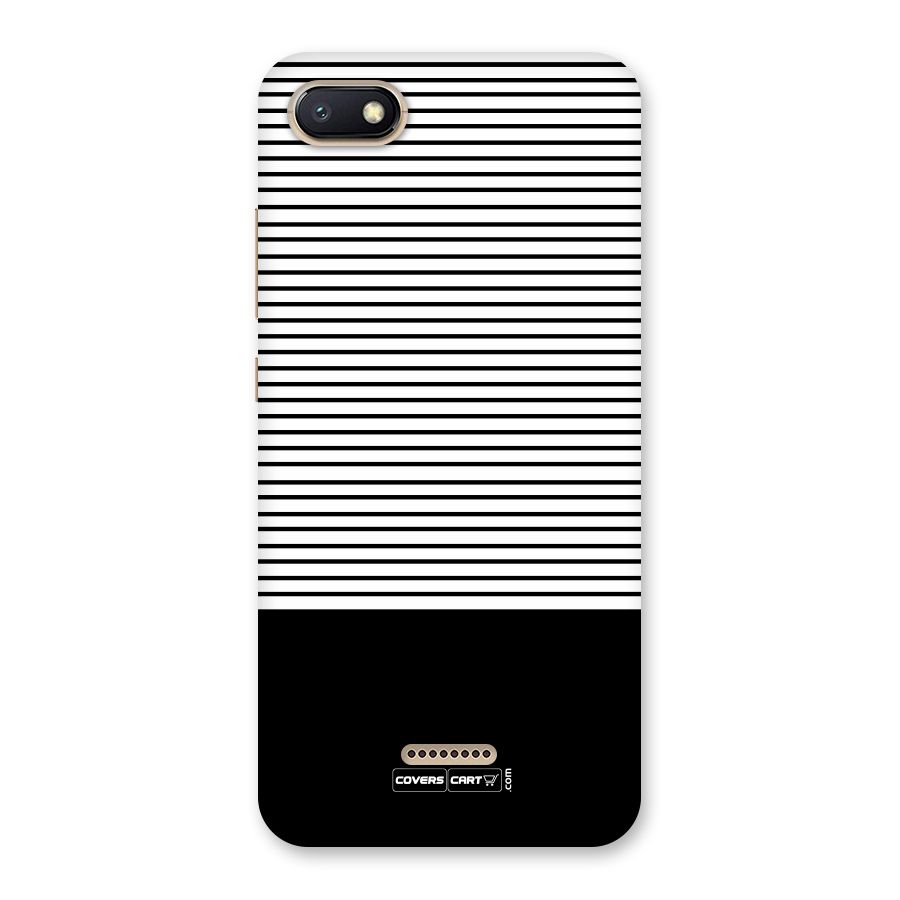 Classy Black Stripes Back Case for Redmi 6A
