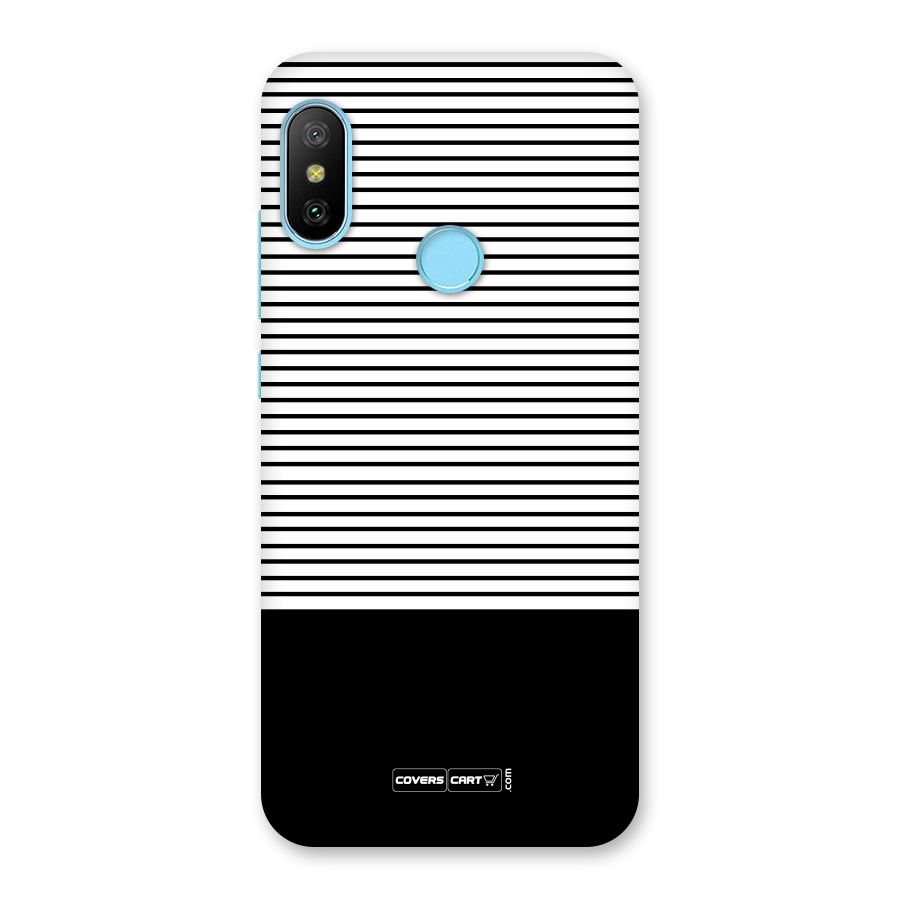 Classy Black Stripes Back Case for Redmi 6 Pro