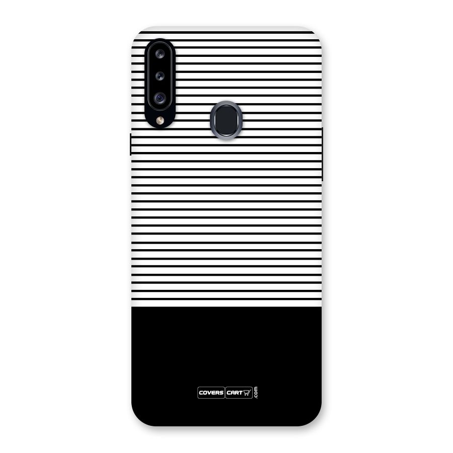 Classy Black Stripes Back Case for Samsung Galaxy A20s