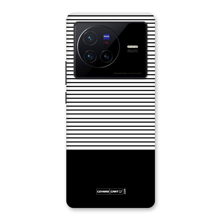 Classy Black Stripes Back Case for Vivo X80