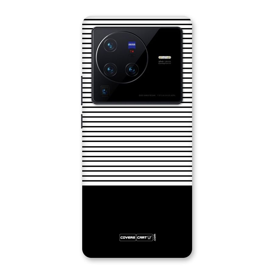 Classy Black Stripes Back Case for Vivo X80 Pro