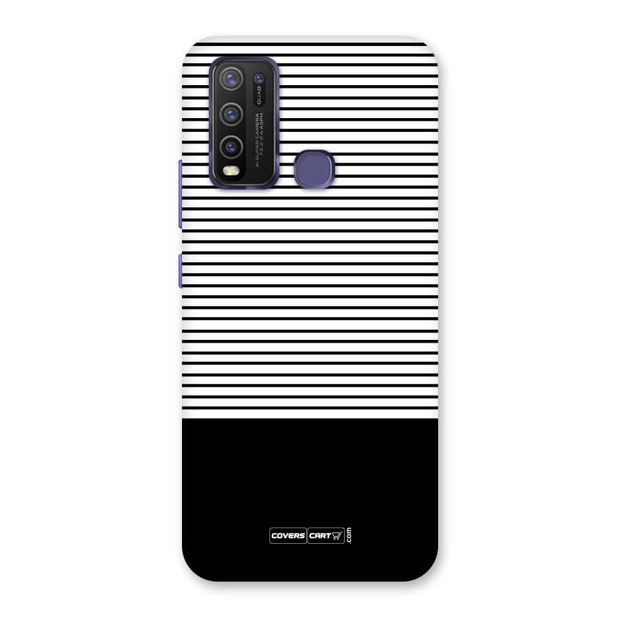 Classy Black Stripes Back Case for Vivo Y30