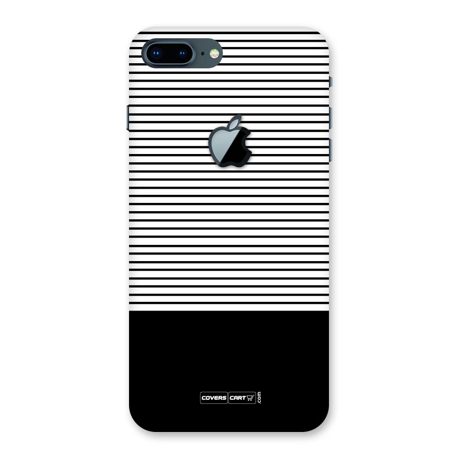 Classy Black Stripes Back Case for iPhone 7 Plus Apple Cut