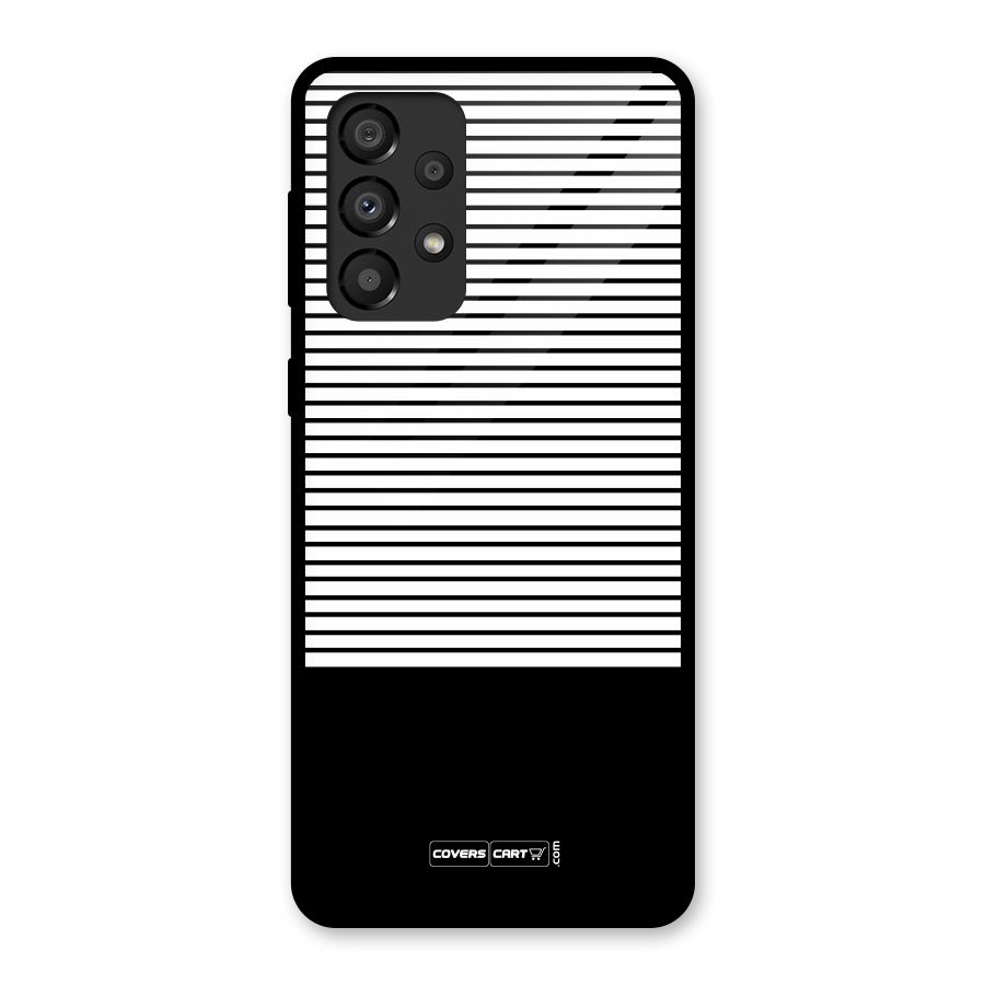 Classy Black Stripes Glass Back Case for Galaxy A33 5G