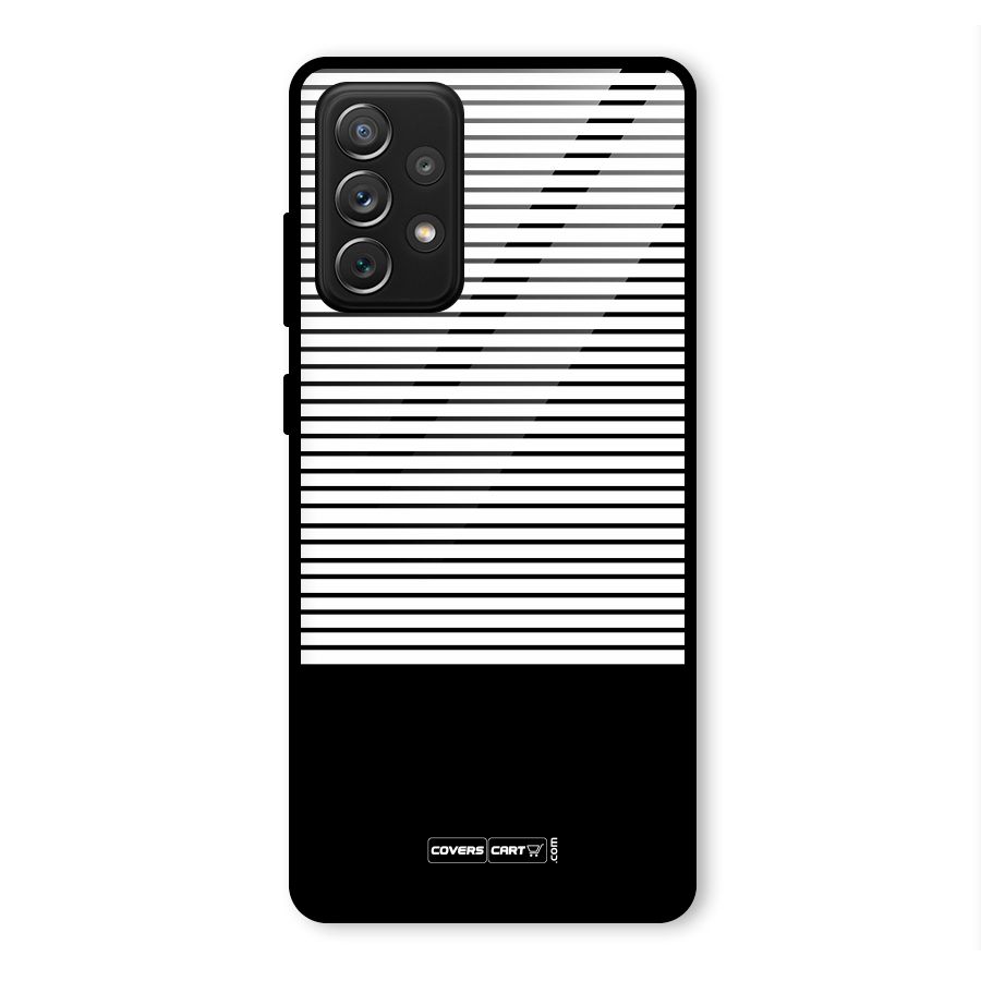 Classy Black Stripes Glass Back Case for Galaxy A72