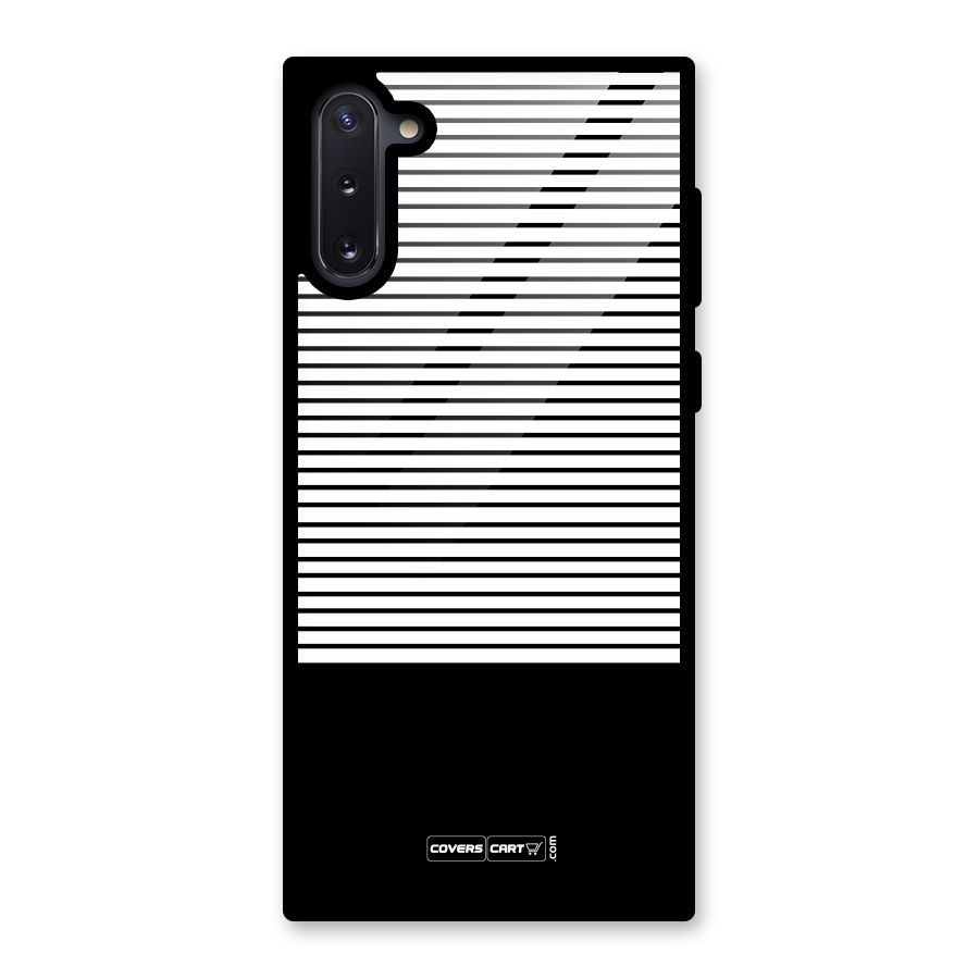 Classy Black Stripes Glass Back Case for Galaxy Note 10