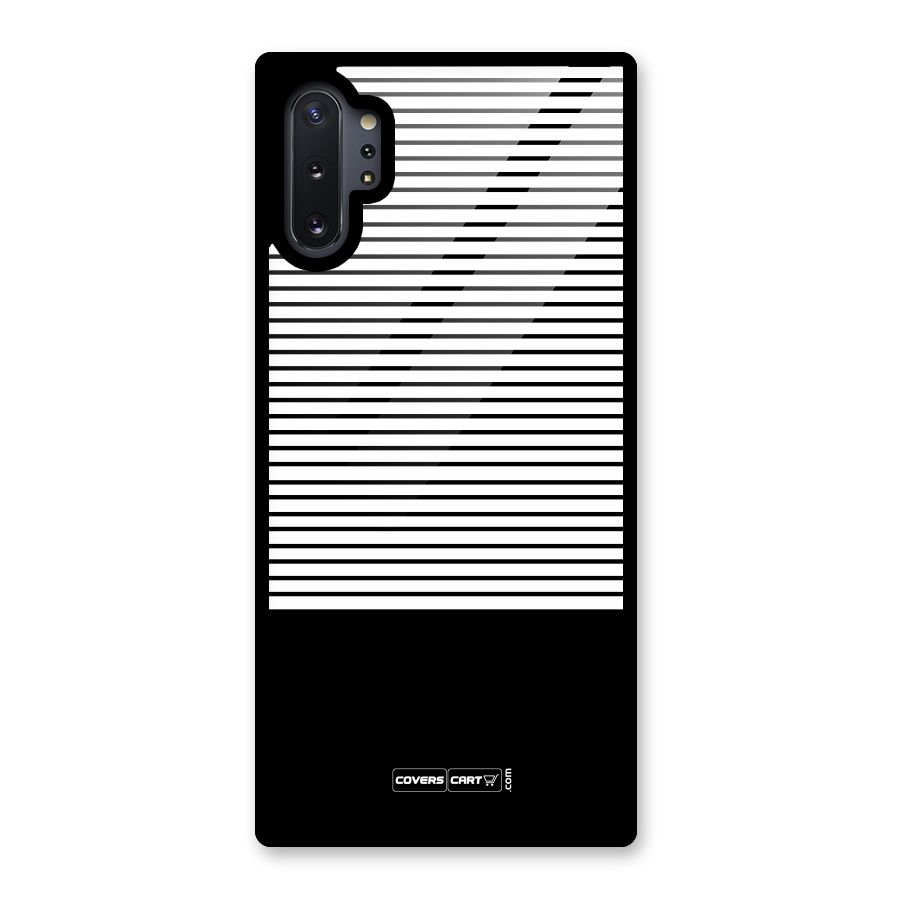 Classy Black Stripes Glass Back Case for Galaxy Note 10 Plus