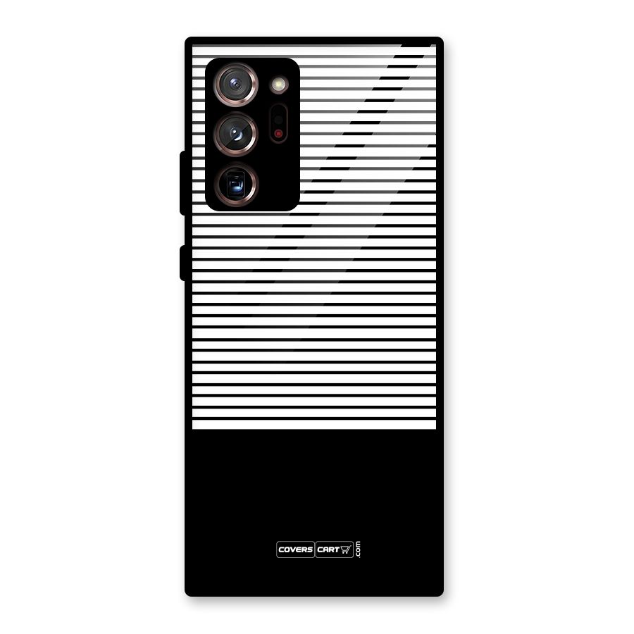 Classy Black Stripes Glass Back Case for Galaxy Note 20 Ultra