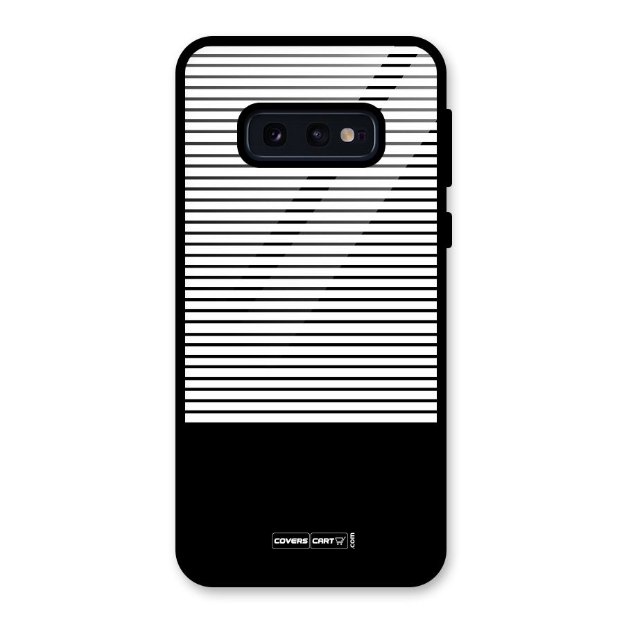 Classy Black Stripes Glass Back Case for Galaxy S10e