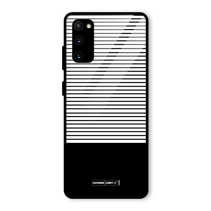 Classy Black Stripes Glass Back Case for Galaxy S20 FE 5G