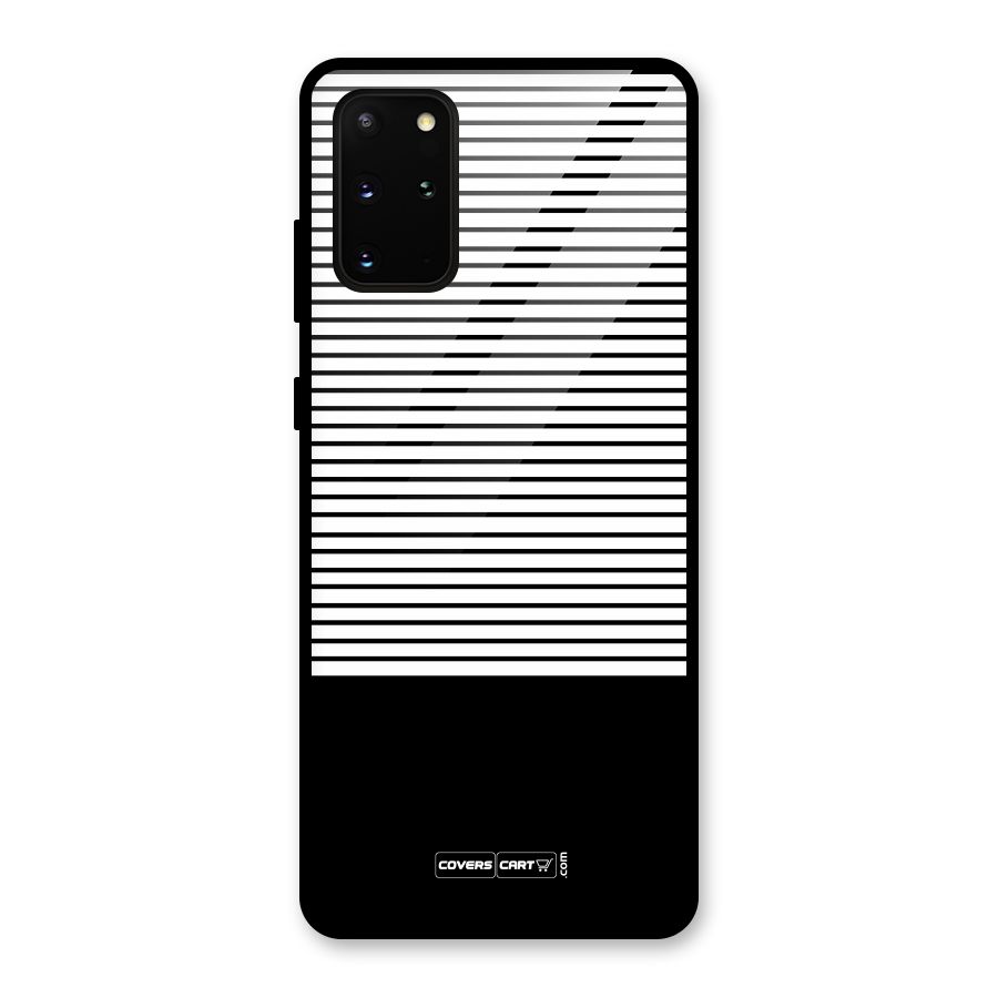 Classy Black Stripes Glass Back Case for Galaxy S20 Plus
