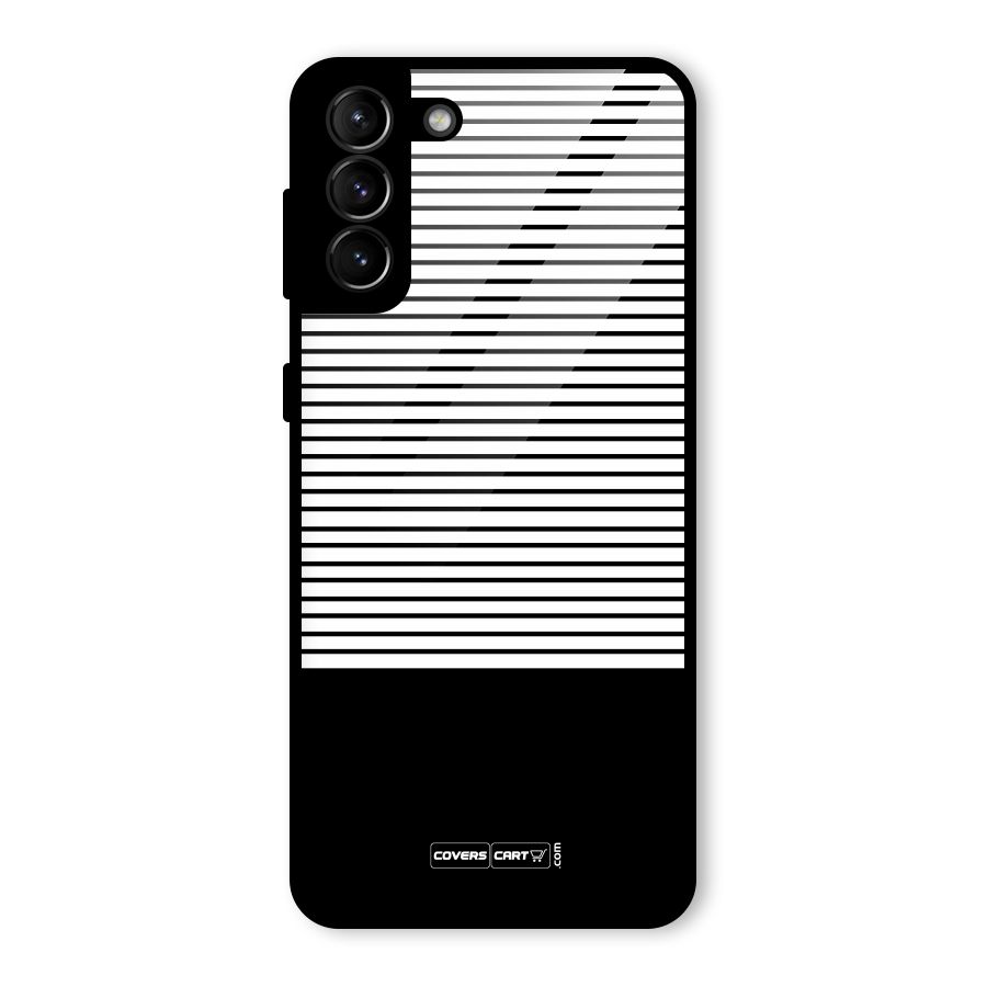 Classy Black Stripes Glass Back Case for Galaxy S21 Plus