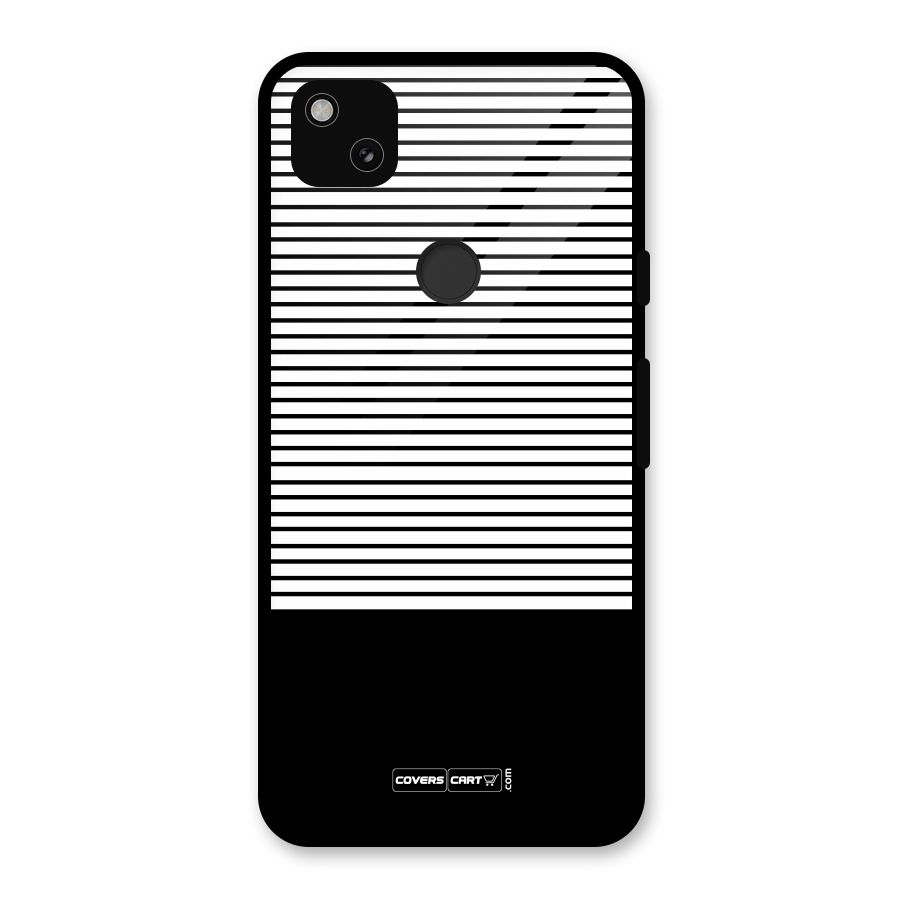 Classy Black Stripes Glass Back Case for Google Pixel 4a