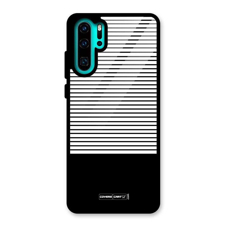 Classy Black Stripes Glass Back Case for Huawei P30 Pro