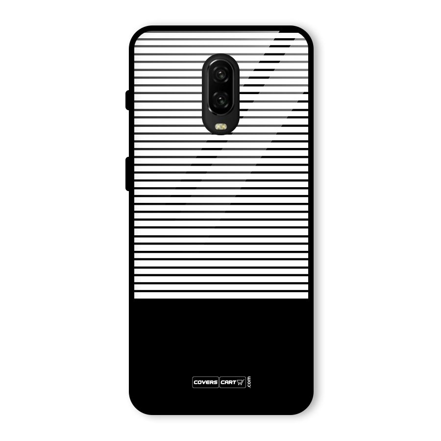 Classy Black Stripes Glass Back Case for OnePlus 6T