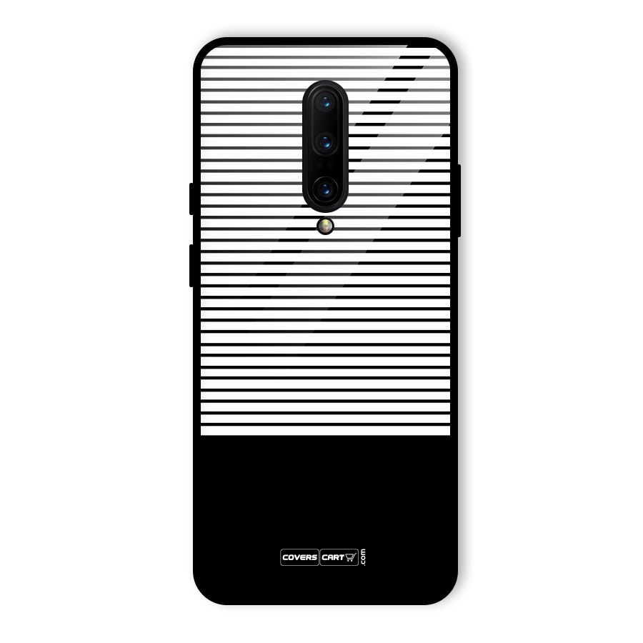 Classy Black Stripes Glass Back Case for OnePlus 7 Pro