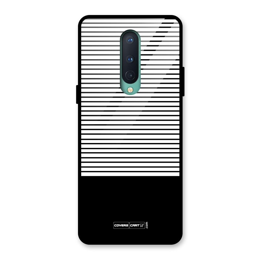 Classy Black Stripes Glass Back Case for OnePlus 8