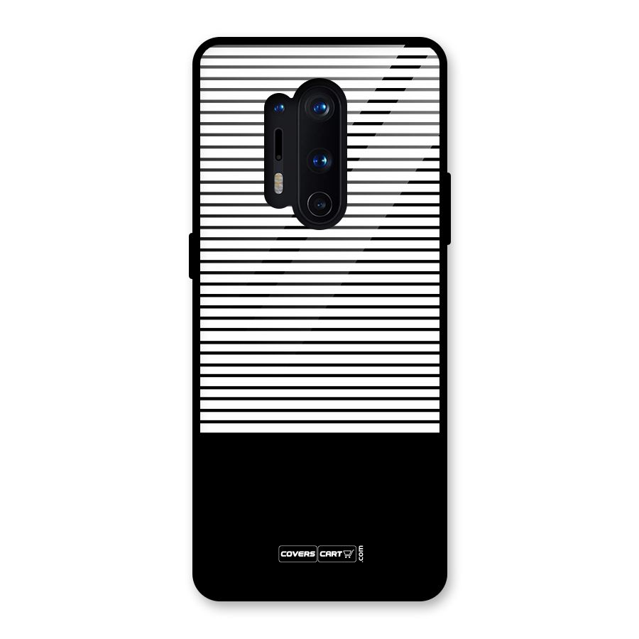 Classy Black Stripes Glass Back Case for OnePlus 8 Pro