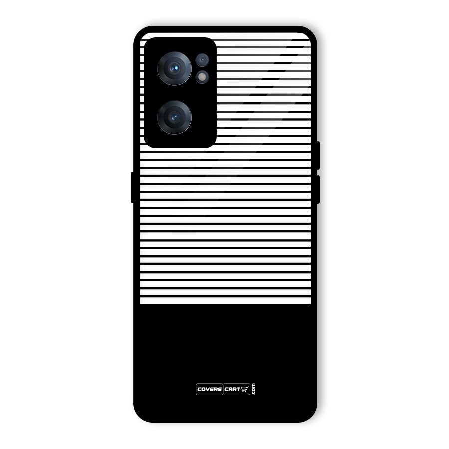 Classy Black Stripes Glass Back Case for OnePlus Nord CE 2 5G