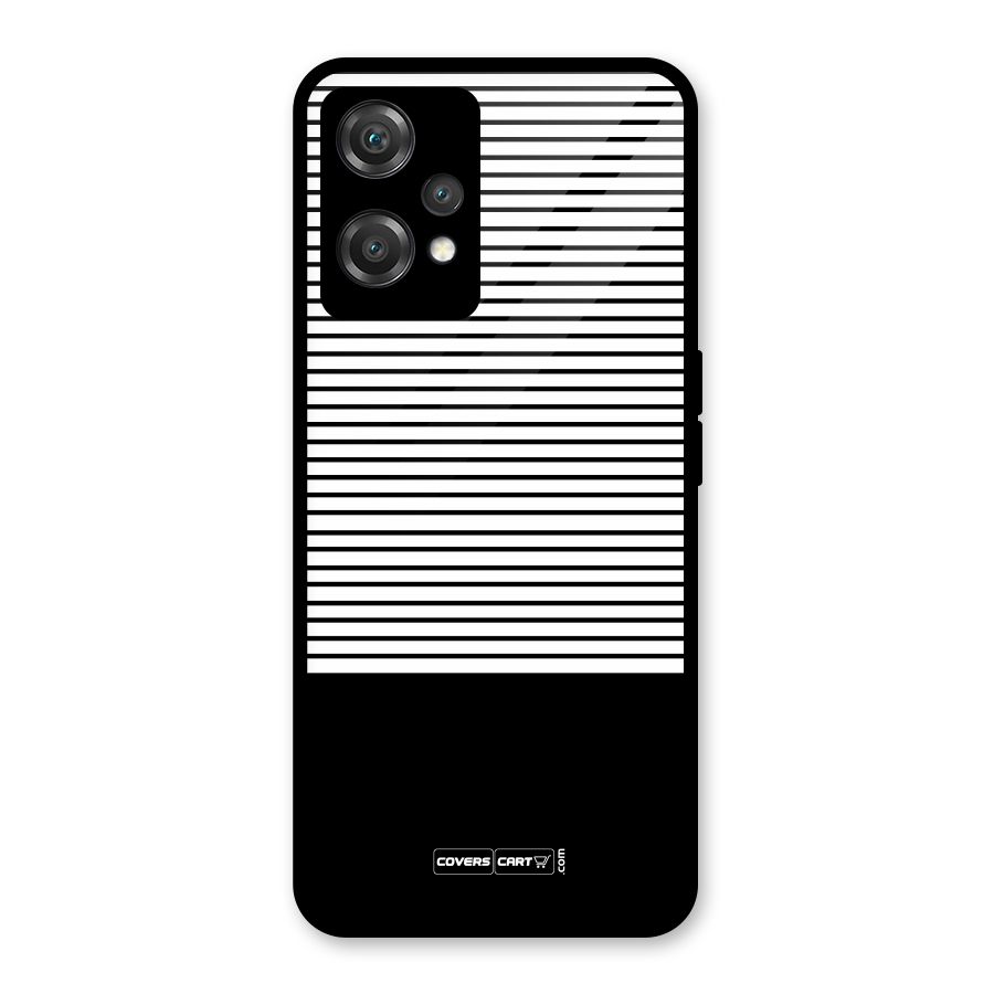 Classy Black Stripes Glass Back Case for OnePlus Nord CE 2 Lite 5G