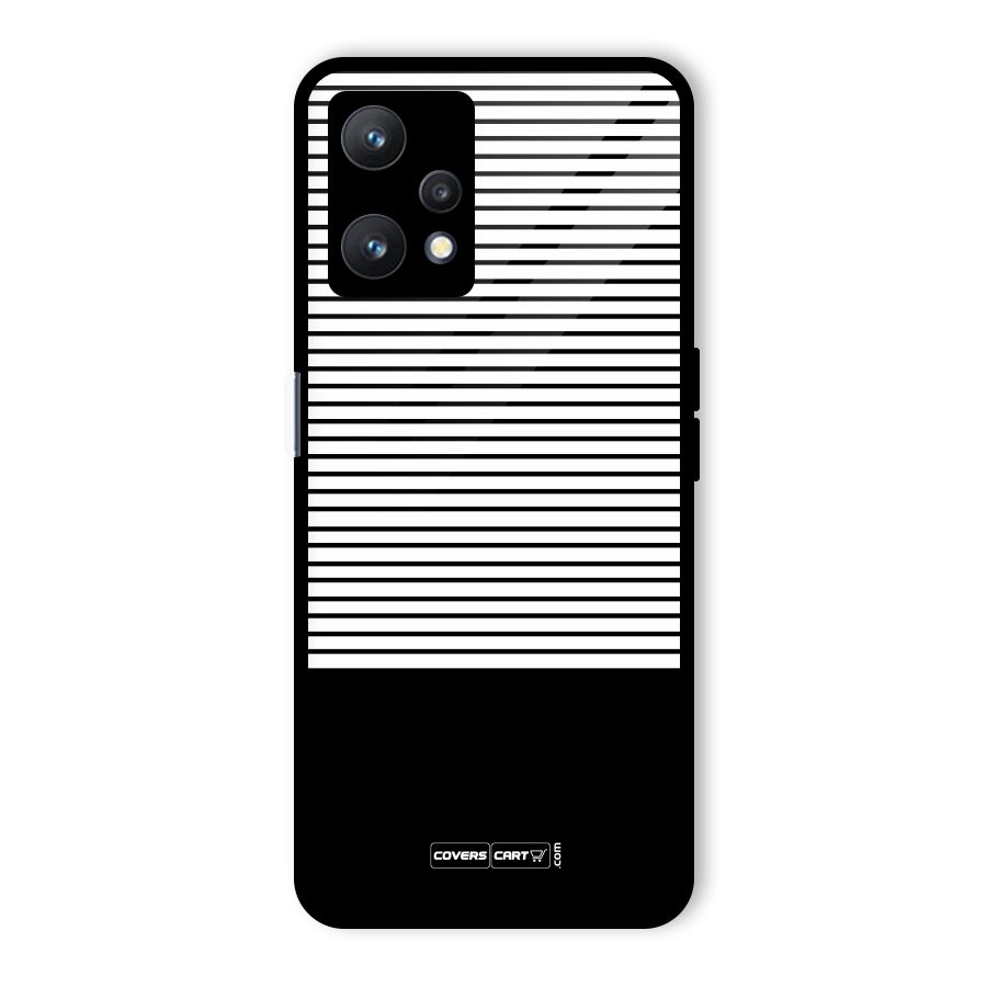 Classy Black Stripes Glass Back Case for Realme 9 Pro 5G