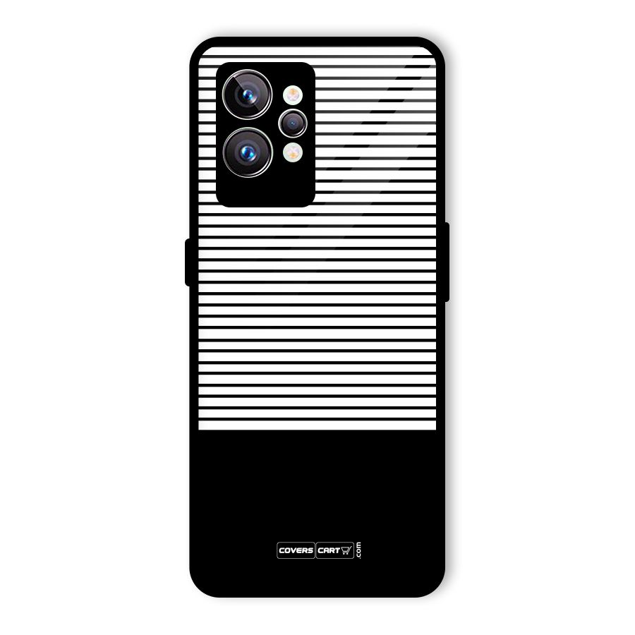 Classy Black Stripes Glass Back Case for Realme GT2 Pro