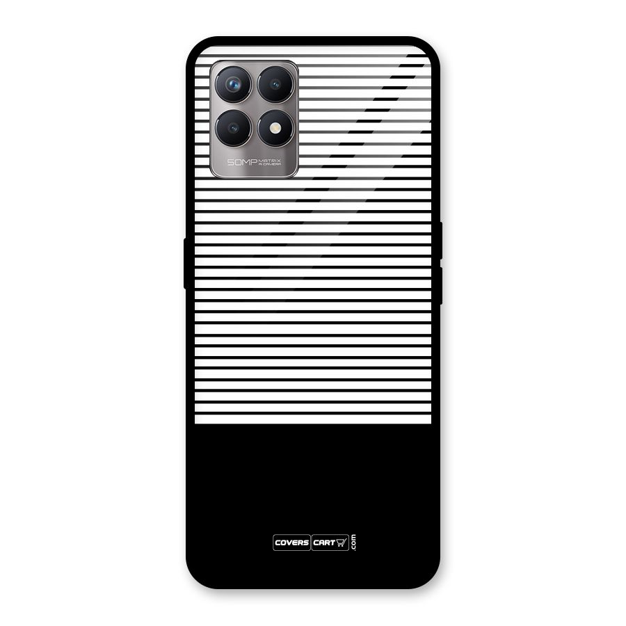 Classy Black Stripes Glass Back Case for Realme Narzo 50