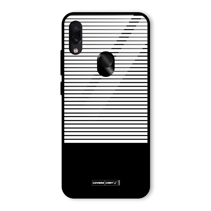 Classy Black Stripes Glass Back Case for Redmi Note 7 Pro