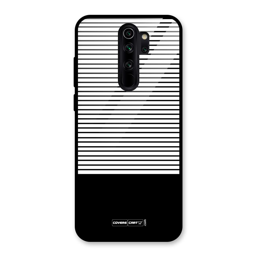 Classy Black Stripes Glass Back Case for Redmi Note 8 Pro