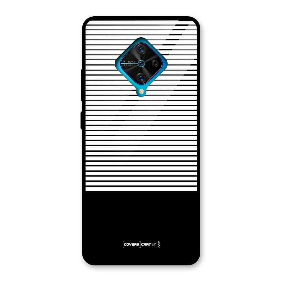 Classy Black Stripes Glass Back Case for Vivo S1 Pro