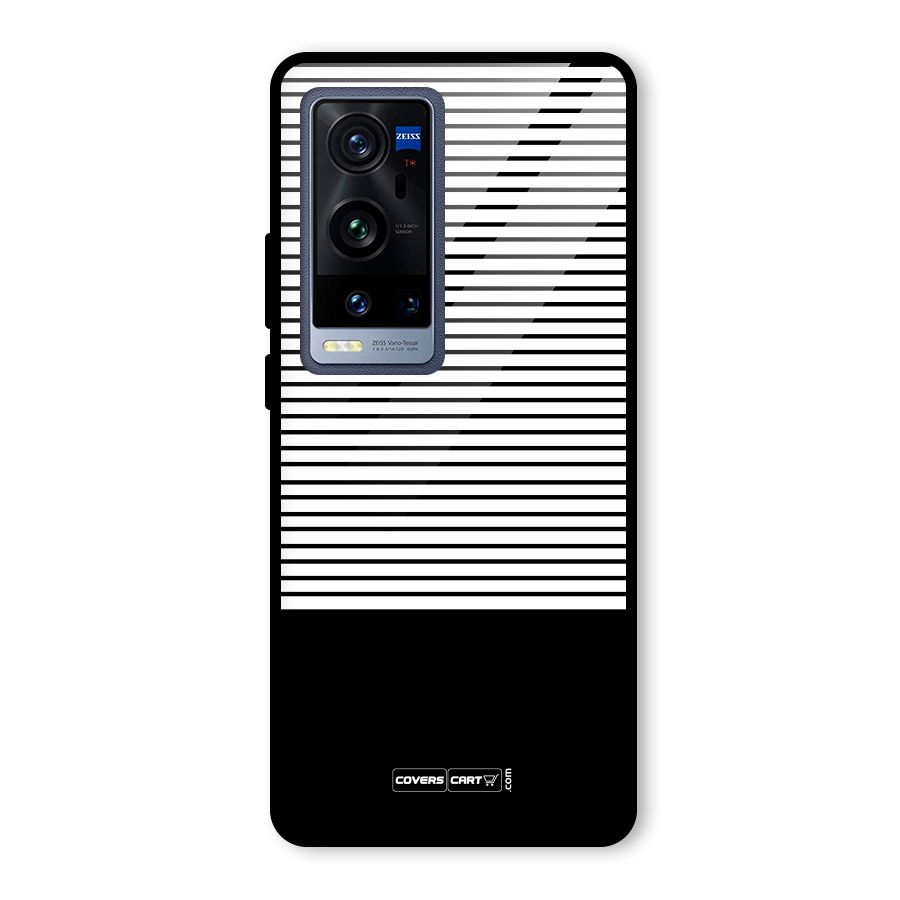 Classy Black Stripes Glass Back Case for Vivo X60 Pro Plus