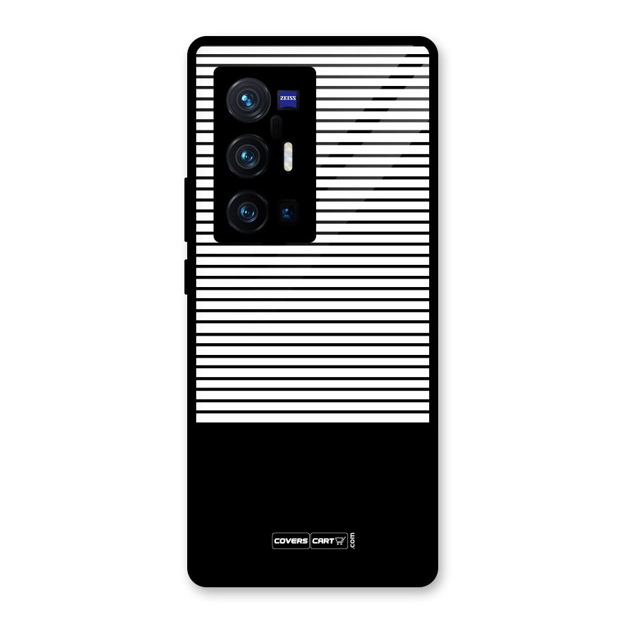 Classy Black Stripes Glass Back Case for Vivo X70 Pro Plus