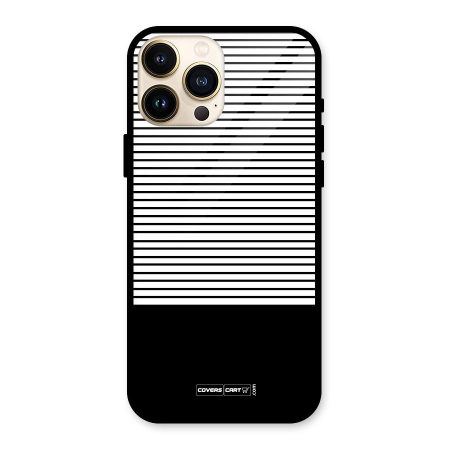 Classy Black Stripes Glass Back Case for iPhone 13 Pro Max