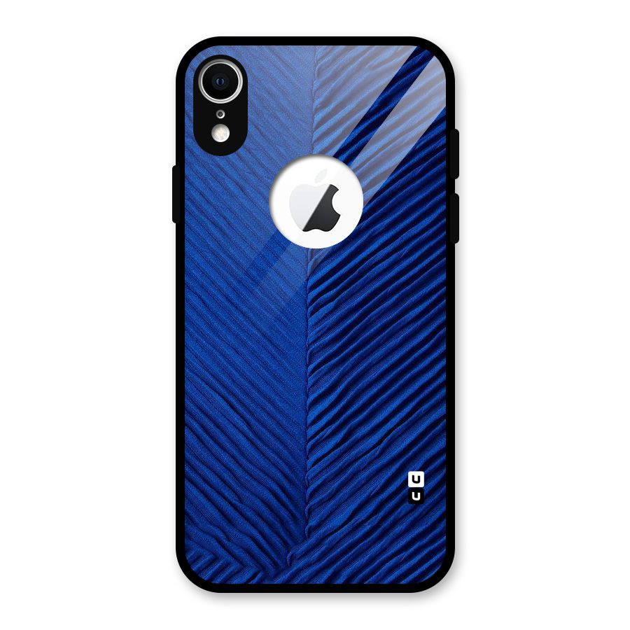Classy Blues Glass Back Case for iPhone XR Logo Cut