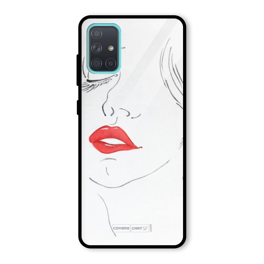 Classy Girl Glass Back Case for Galaxy A71