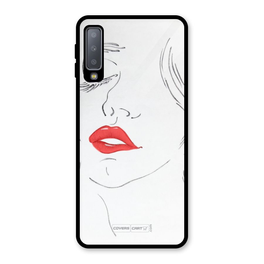 Classy Girl Glass Back Case for Galaxy A7 (2018)