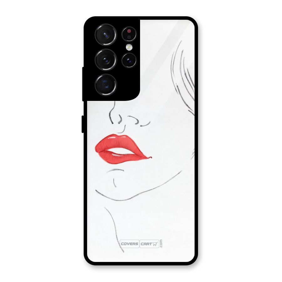 Classy Girl Glass Back Case for Galaxy S21 Ultra 5G