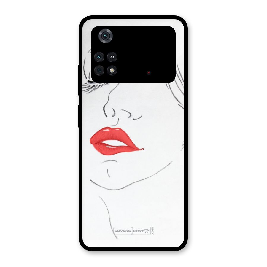 Classy Girl Glass Back Case for Poco M4 Pro 4G