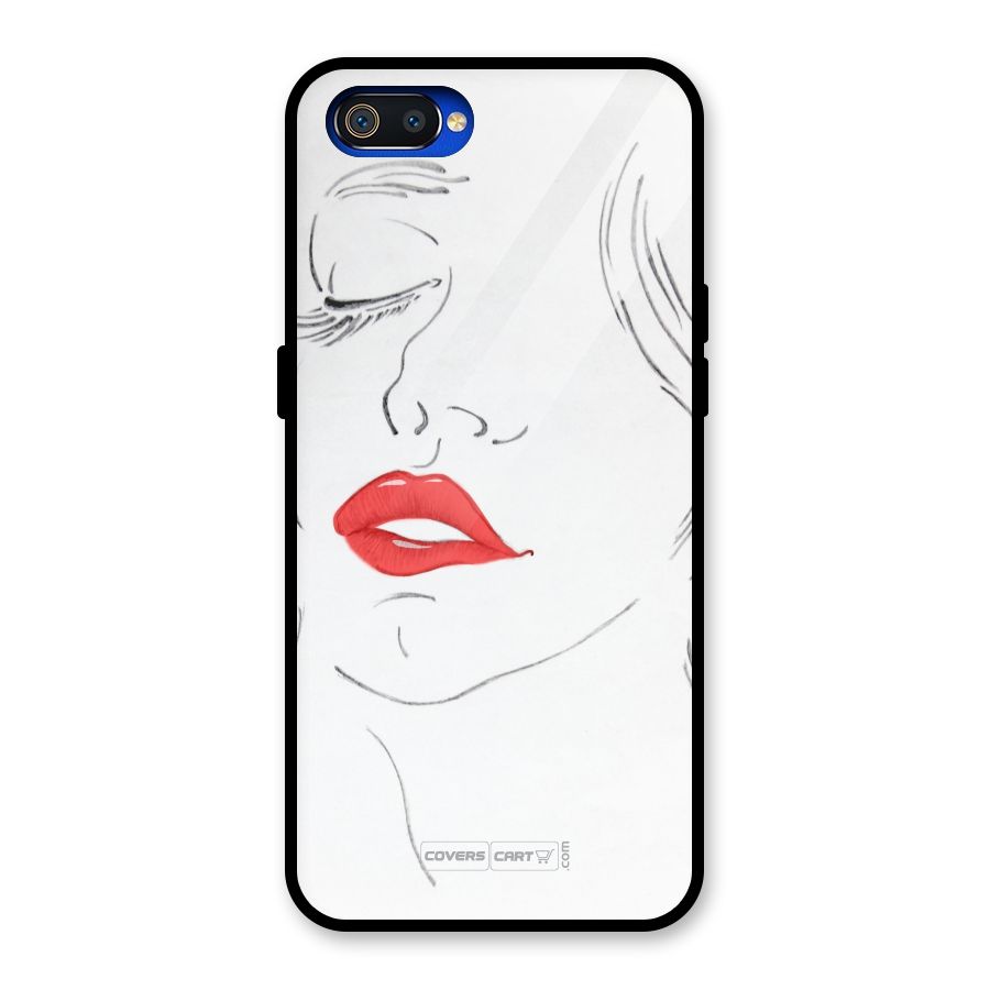 Classy Girl Glass Back Case for Realme C2
