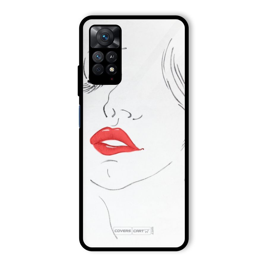 Classy Girl Glass Back Case for Redmi Note 11 Pro