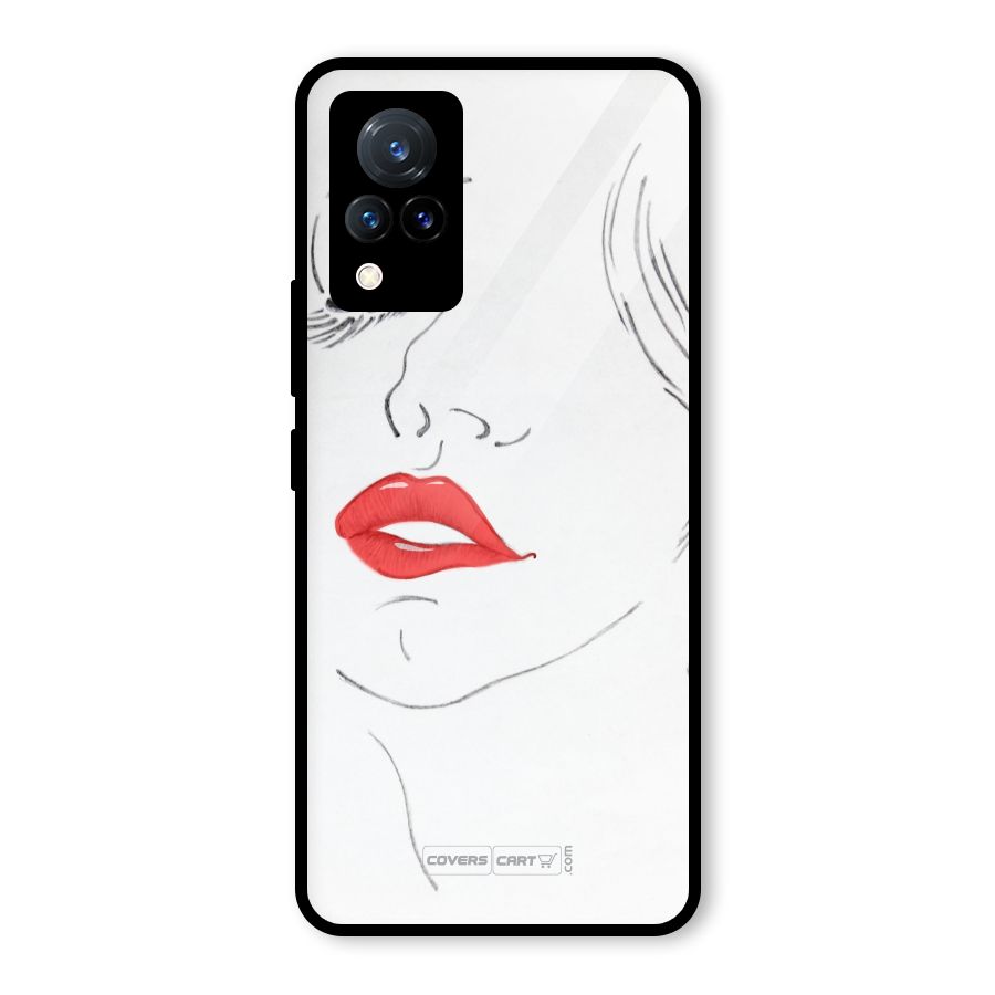 Classy Girl Glass Back Case for Vivo V21 5G