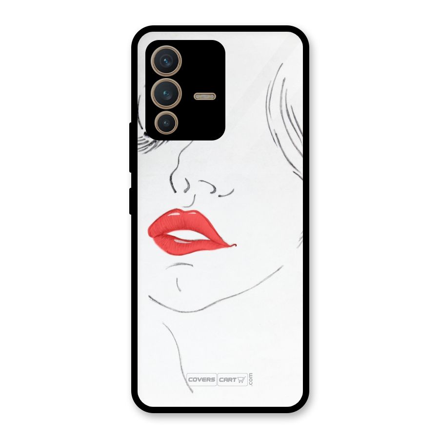 Classy Girl Glass Back Case for Vivo V23 5G