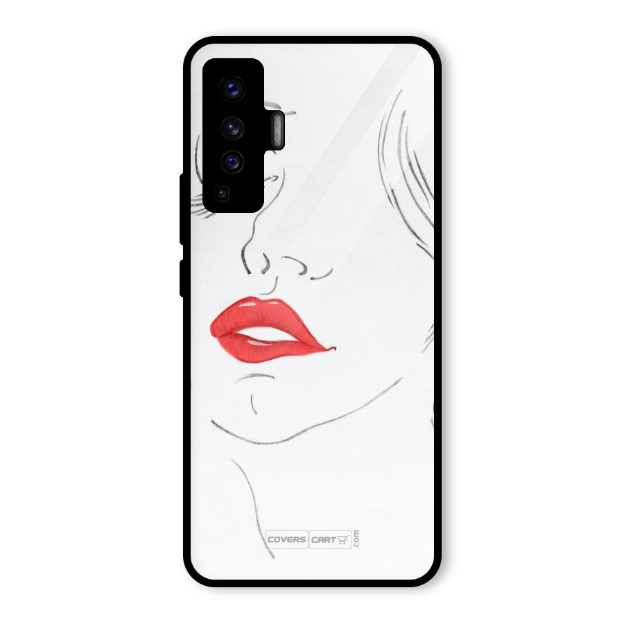 Classy Girl Glass Back Case for Vivo X50