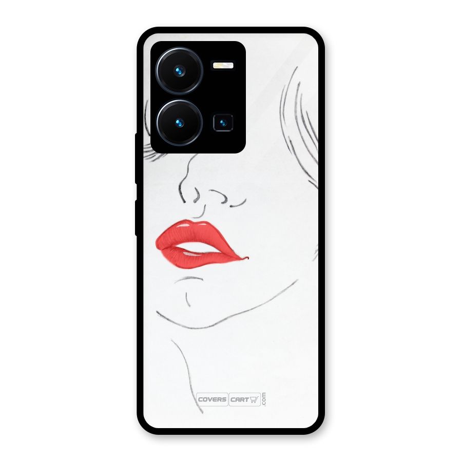 Classy Girl Glass Back Case for Vivo Y35