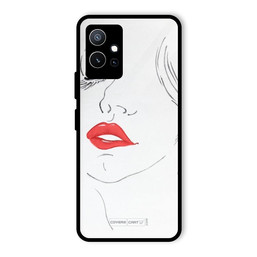 Classy Girl Glass Back Case for Vivo Y75 5G
