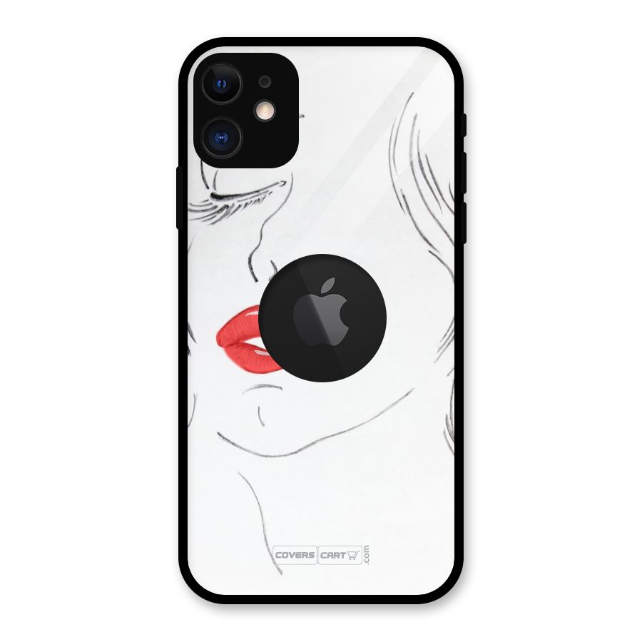 Classy Girl Glass Back Case for iPhone 11 Logo Cut