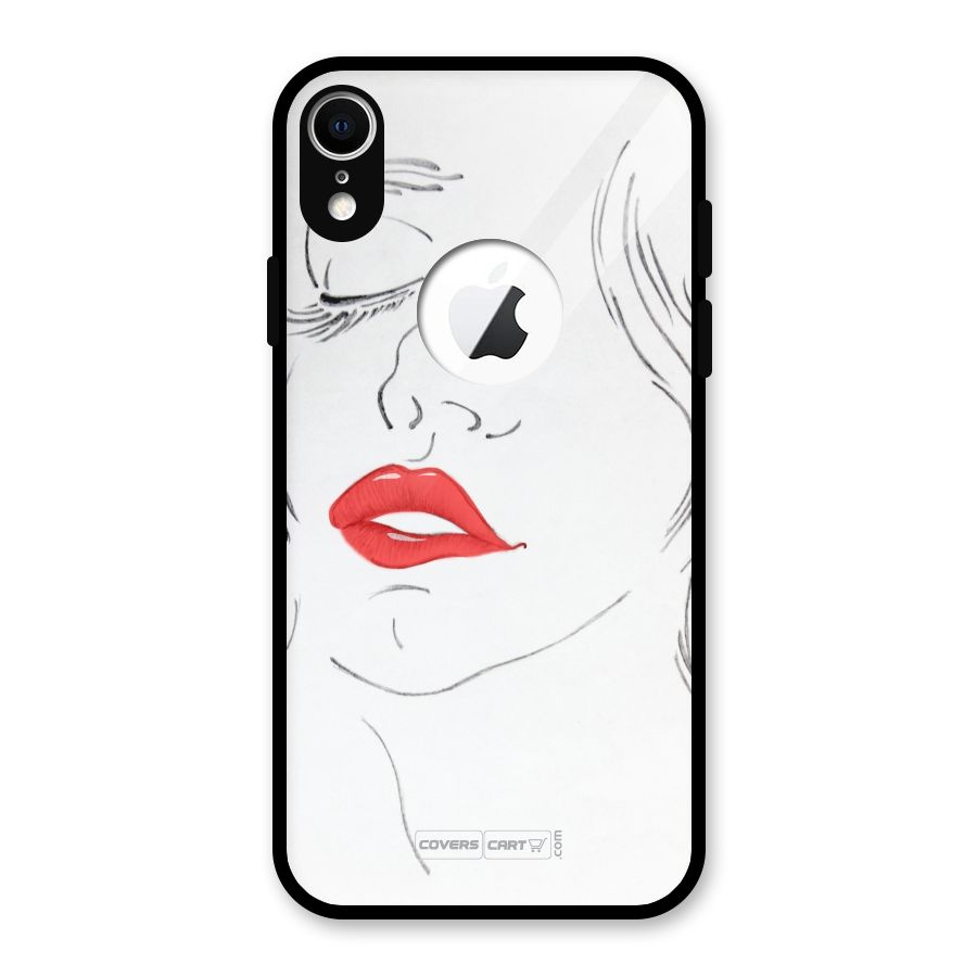Classy Girl Glass Back Case for iPhone XR Logo Cut