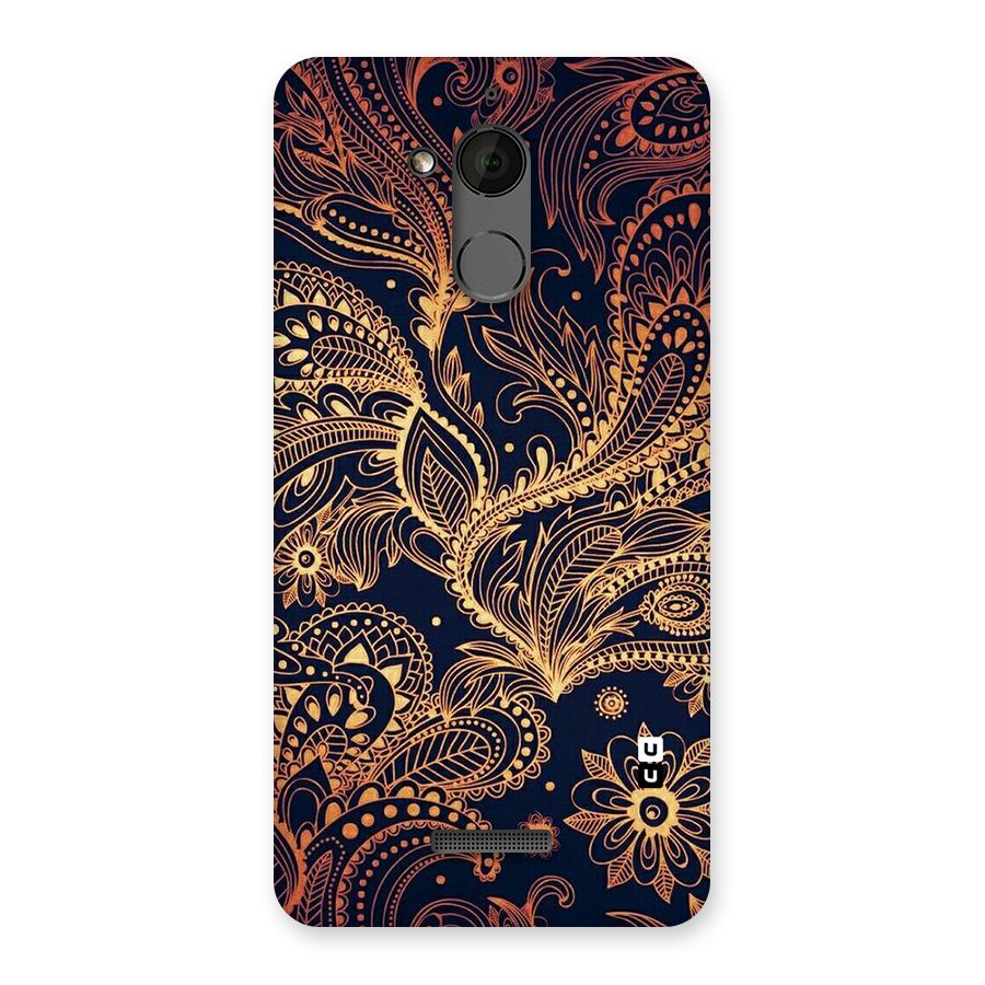 Classy Golden Leafy Design Back Case for Coolpad Note 5